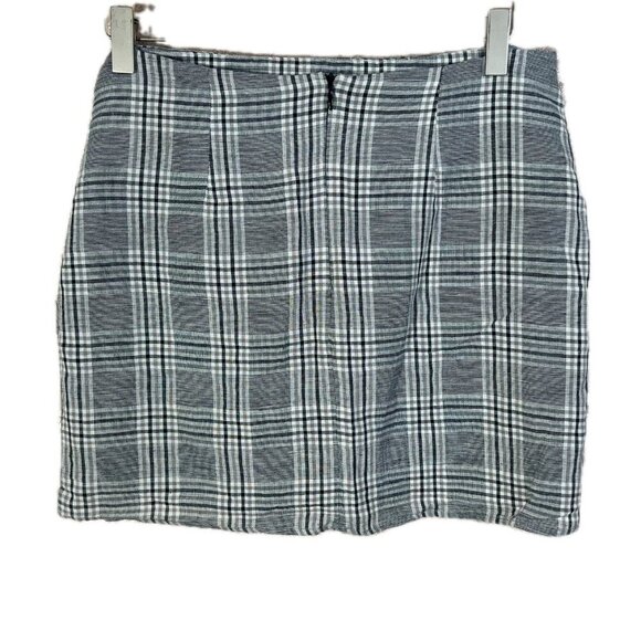 Ole by Koton Black and White Plaid Wrap Skirt Women's Size 8 - Picture 3 of 6